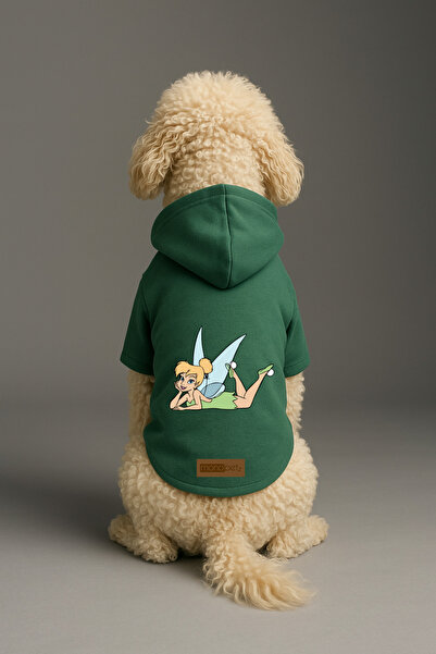 Monopetz Printed Dog and Cat Clothing & Dress with Fleece Inside - Green Colo...