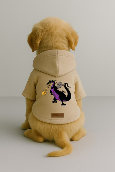 Monopetz Printed Inside Fleece Dog and Cat Clothing & Dress - Beige Color K H...