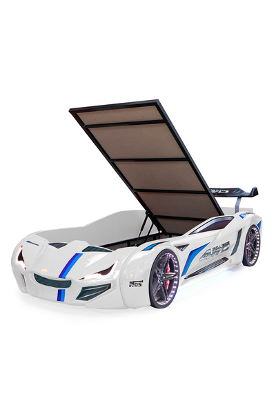 Setay Arabalı Yatak, Mercedes Full Ledli Rüzgarlıklı Bazalı Arabalı Yatak - B...