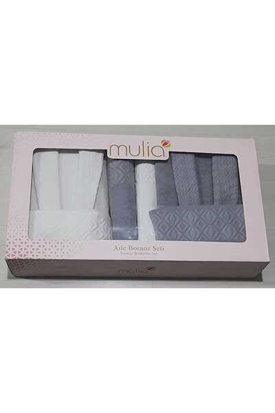 Alyahalı 100% Cotton 6-Piece Family Bathrobe Set