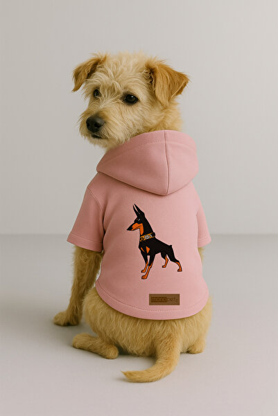 Monopetz Printed Dog and Cat Clothing & Dress with Fleece Inside - Pink Color...