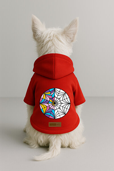 Monopetz Printed Dog and Cat Clothing & Dress with Fleece Inside - Red Color ...