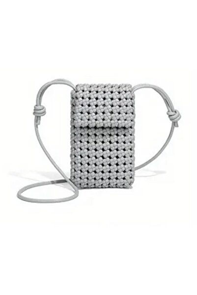 Marnier Taba örgü deri mini omuz çantası