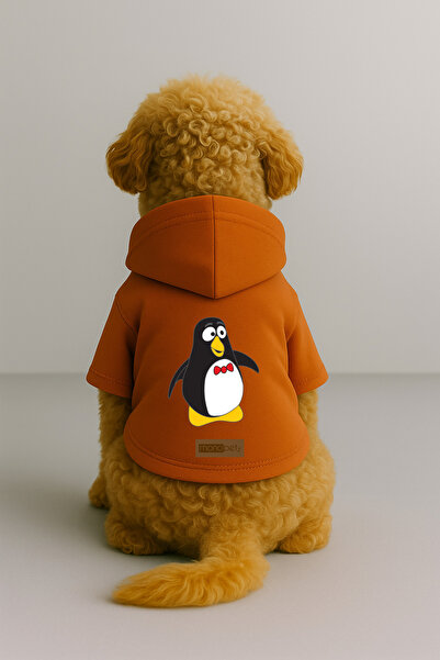 Monopetz ملابس وثوب للكلاب والقطط مع بطانة من الصوف مطبوع - لون برتقالي K بغط...