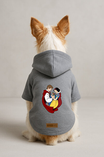 Monopetz Printed Dog and Cat Clothing & Dress with Fleece Inside - Grey Color...