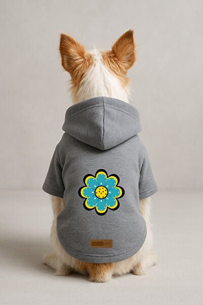 Monopetz Printed Dog and Cat Clothing & Dress with Fleece Inside - Gray Color...
