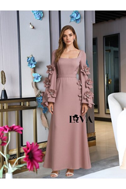 Liva elegant rose bloom dress