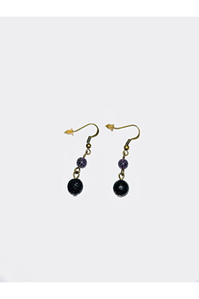 Serenity MT Cercei cu agate violet și piatră neagră
