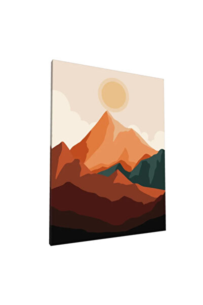 PozaTablou Pictură pe pânză: Apus de soare abstract pe munte 30x40 cm