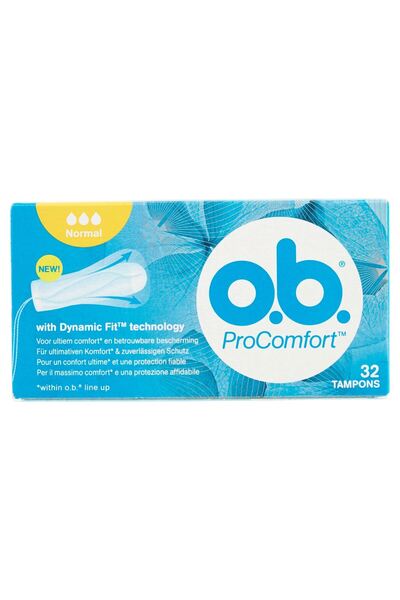 o.b. O.B ProComfort Normal Tampons, 32 Pieces