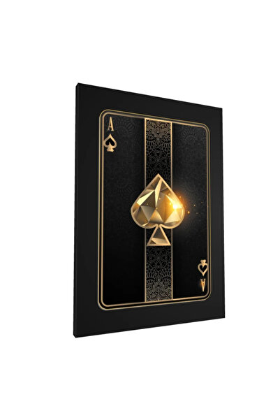 PozaTablou Pânză: As de pică cu detalii aurii 20x30 cm