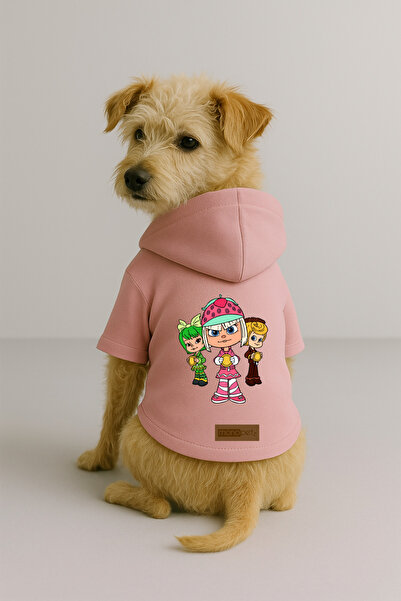 Monopetz Printed Inside Fleece Dog and Cat Clothing & Dress - Pink Color K Ho...