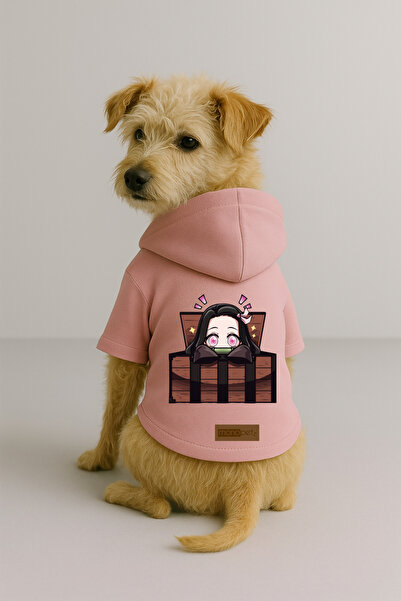 Monopetz ملابس وثوب للكلاب والقطط مع بطانة من الصوف مطبوع - لون وردي K بغطاء ...