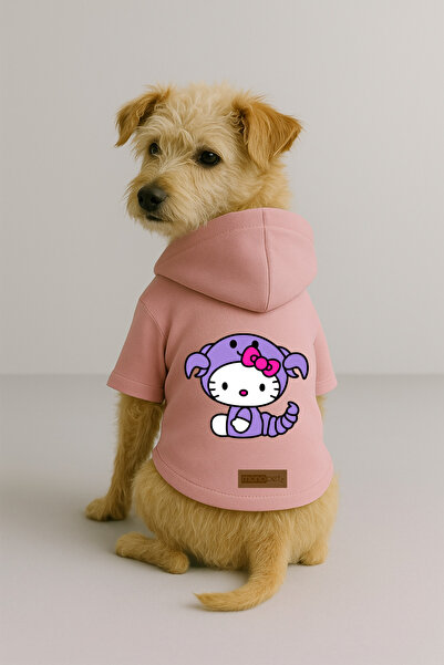Monopetz Printed Inside Fleece Dog and Cat Clothing & Dress - Pink Color K Ho...