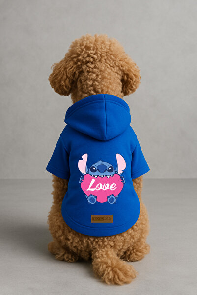 Monopetz Printed Dog and Cat Clothing & Dress with Fleece Inside - Blue Color...