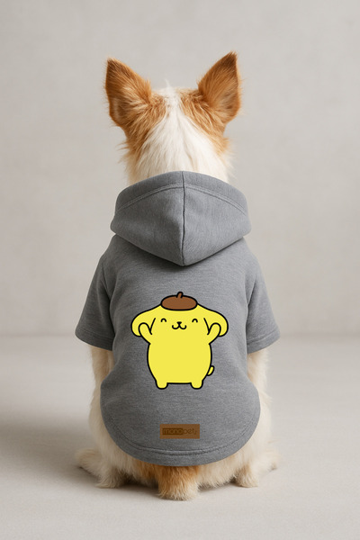 Monopetz Printed Dog and Cat Clothing & Dress with Fleece Inside - Grey Color...