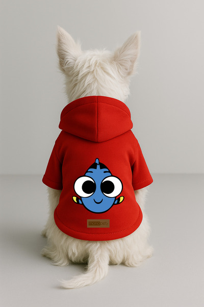 Monopetz Printed Dog and Cat Clothing & Dress with Fleece Inside - Red Color ...