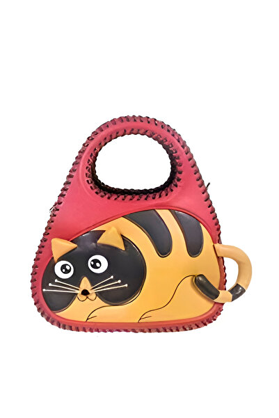 OEM Women's casual red bag with cat design