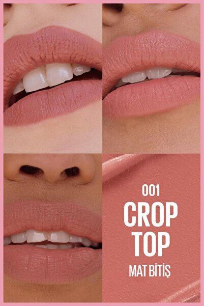 Maybelline New York Serum Etkili Hyalüronik Asit ve Besleyici Yağ İçeren Ruj - 001 Crop Top