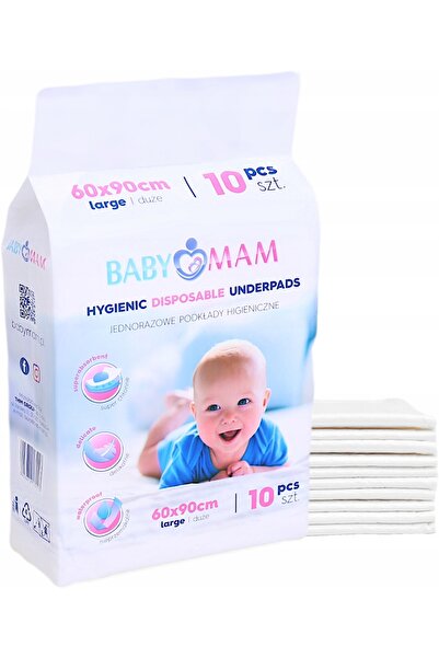Babymam Set of 10 waterproof baby wipes, BabyMam, multiple use, disposable, large size