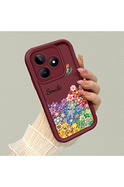 Hontinga حافظة هاتف من السيليكون الناعم المتوافق مع هاتف Realme C51