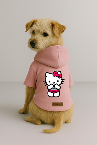 Monopetz ملابس وملابس للكلاب والقطط مطبوع مع قطيفة من الداخل - لون وردي K بغط...