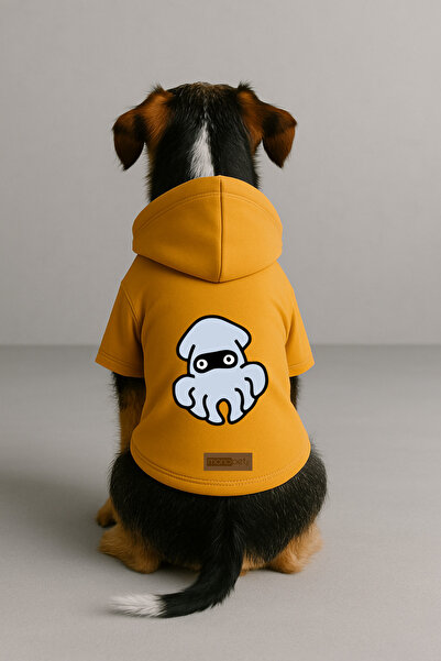 Monopetz Printed Dog and Cat Clothing & Dress with Fleece Inside - Yellow Col...