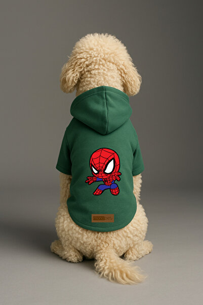 Monopetz ملابس وملابس للكلاب والقطط مطبوع مع قطيفة من الداخل - لون أخضر K بغط...