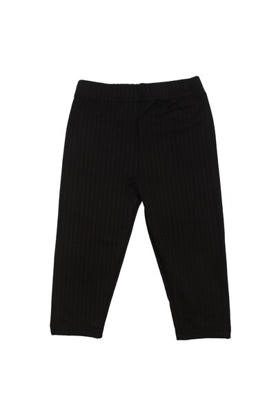 bebegen Colanți negri material reiat elastici pentru fete