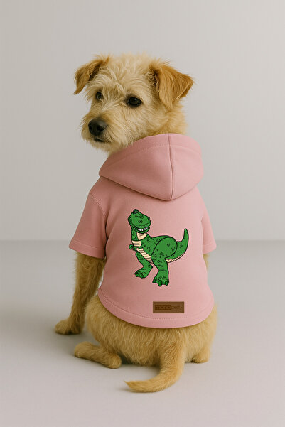 Monopetz Printed Dog and Cat Outfit & Dress with Fleece Inside - Pink Color K...