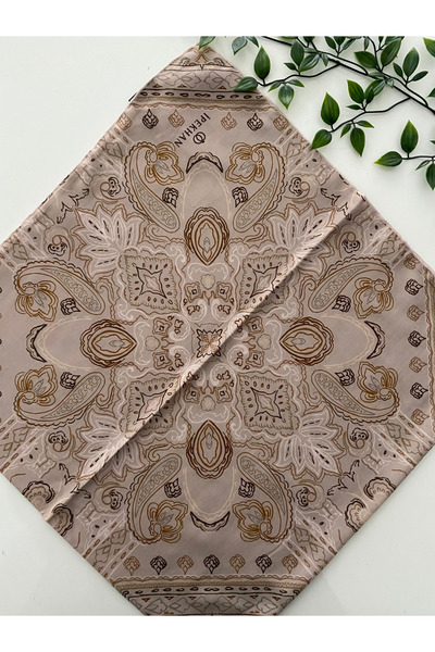 İpekhan Zen Pattern Thin Cotton Scarf
