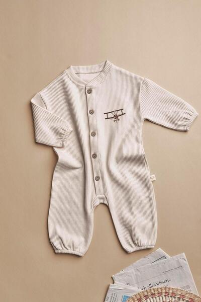 Oh La La Koala For Little Ones Little Aviator Buttoned Front Baby Romper