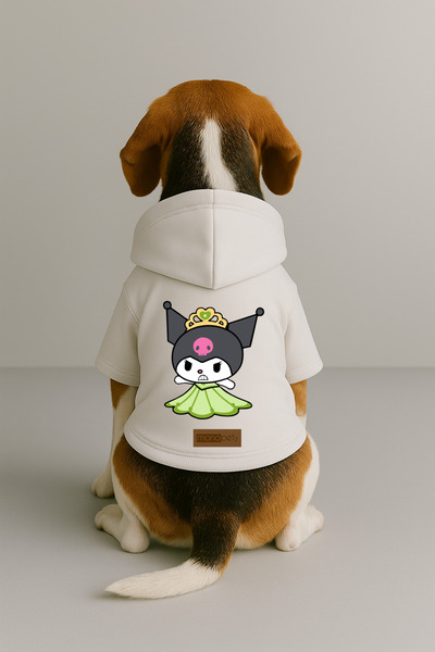 Monopetz Printed Dog and Cat Outfit & Dress with Fleece Inside - White Color ...