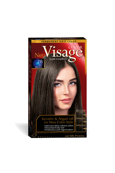 VİSAGE Vopsea de par Neo Keratin & Argan Oil 28 Ash Brown