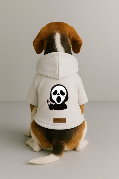 Monopetz ملابس وملابس للكلاب والقطط مطبوع مع قطيفة من الداخل - لون أبيض K بغط...