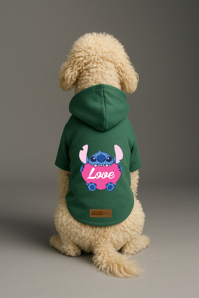 Monopetz ملابس وثوب للكلاب والقطط مع بطانة من الصوف من الداخل - لون أخضر K بغ...