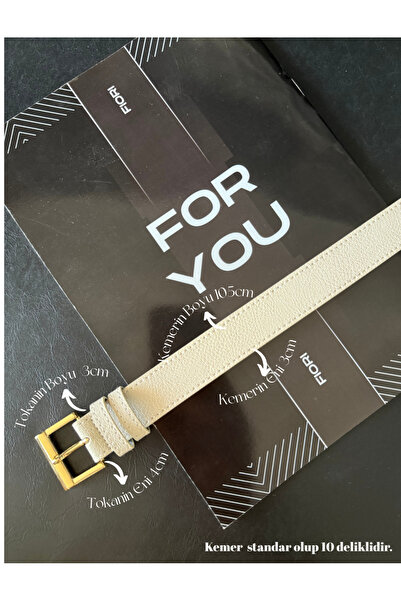 Fiori Square Gold Buckle Women's Trouser Belt, Coat Belt, Shirt Belt, Dress Belt