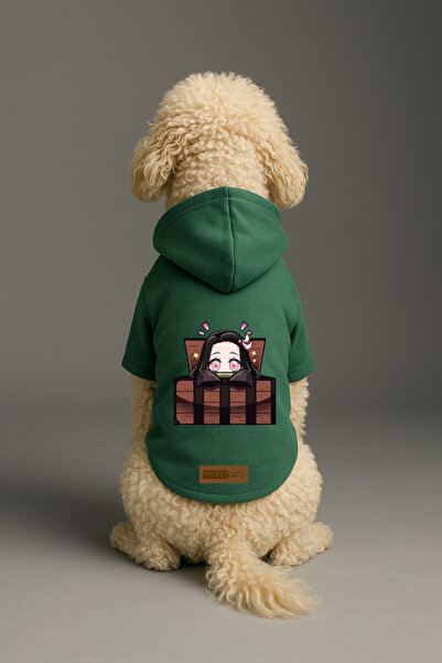 Monopetz ملابس وثوب للكلاب والقطط مع بطانة من الصوف من الداخل - لون أخضر K بغ...