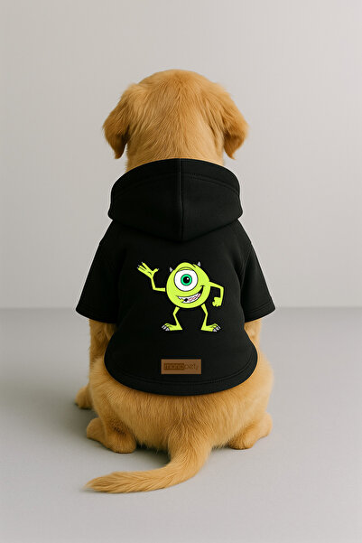 Monopetz ملابس وثوب للكلاب والقطط مع بطانة من الصوف من الداخل - لون أسود K بغ...