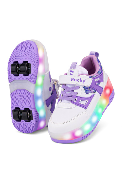 ROCKY SPORT Patenli Cırtlı Işıklı Spor Ayakkabısı 4 Tekerlekli Paten –Işıklar...