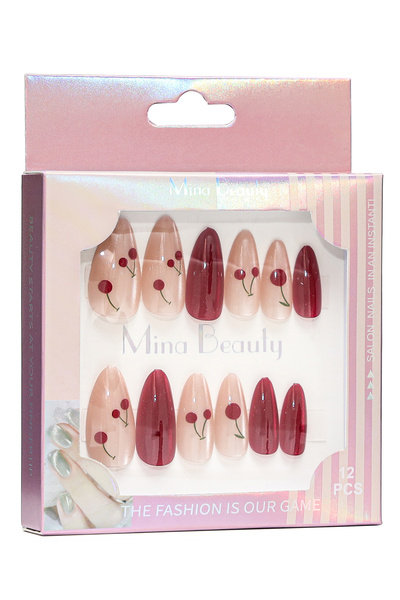 MİNA BEAUTY Kedigözü Takma Tırnak Seti & Zararsız Yapıştırıcı -64-3