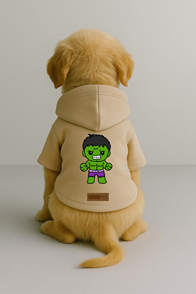 Monopetz Printed Dog and Cat Outfit & Dress with Fleece Inside - Beige Color ...