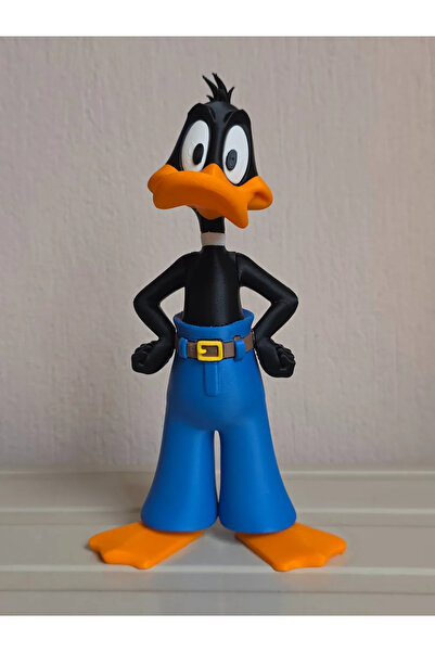 Genç 3D Daffy Duck Mall Pants Figür | Looney Tunes Dekoratif Figür | 21 cm Koleksiyonluk