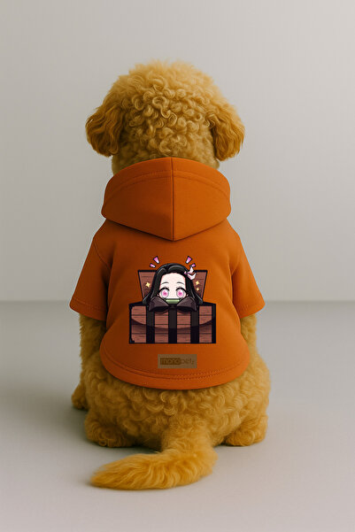 Monopetz ملابس وفستان للكلاب والقطط مع بطانة من الصوف من الداخل - لون برتقالي...