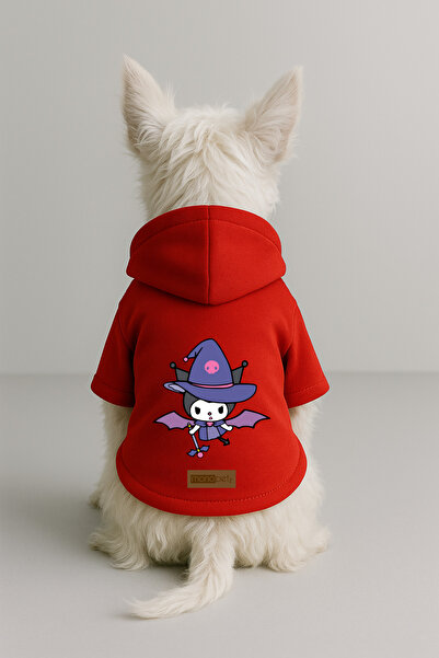 Monopetz Printed Dog and Cat Clothing & Dress with Fleece Inside - Red Color ...