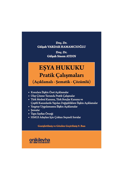 Savaş Yayınevi Eşya Hukuku Pratik Çalışmaları - Gülşah Vardar Hamamcıoğlu, Gü...