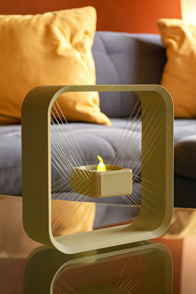 3dnebandim Modern Dekoratif Yüzen Mumluk | Şık Masa Üstü Mumluk | Salon ve Of...