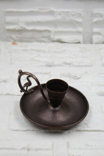 TURNA BAKIR Metal Nostalji Mumluk & El Şamdanı Kendinden Iğneli Acı Kahve Oksit Kulp Turna2623-3