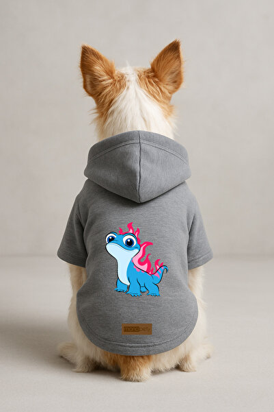 Monopetz Printed Dog and Cat Outfit & Dress with Fleece Inside - Grey Color K...