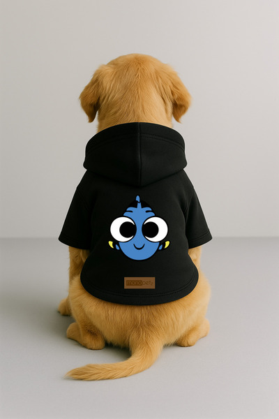 Monopetz ملابس وملابس للكلاب والقطط مطبوع مع قطيفة من الداخل - لون أسود K بغط...